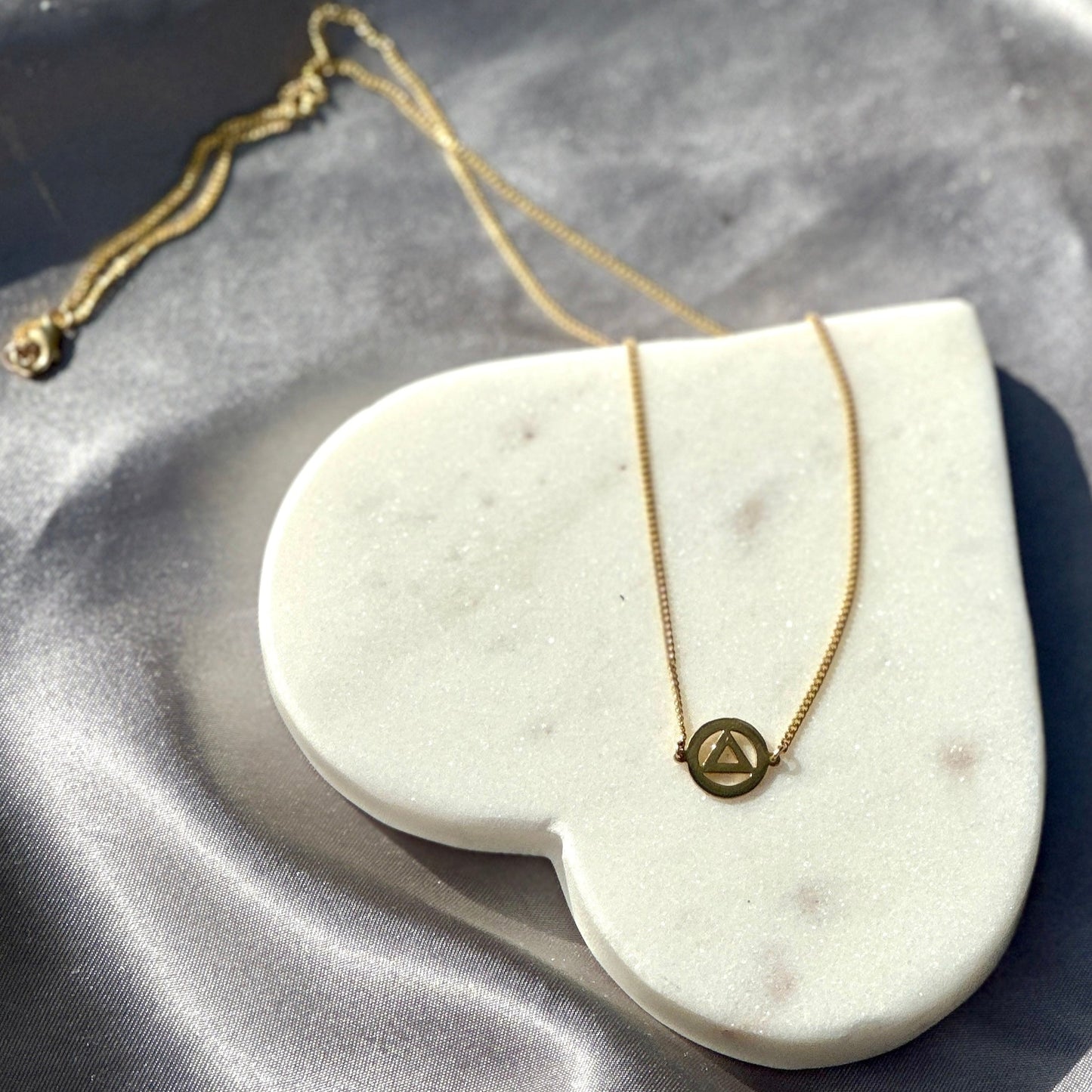 Sobriety Necklace 10k Yellow Gold