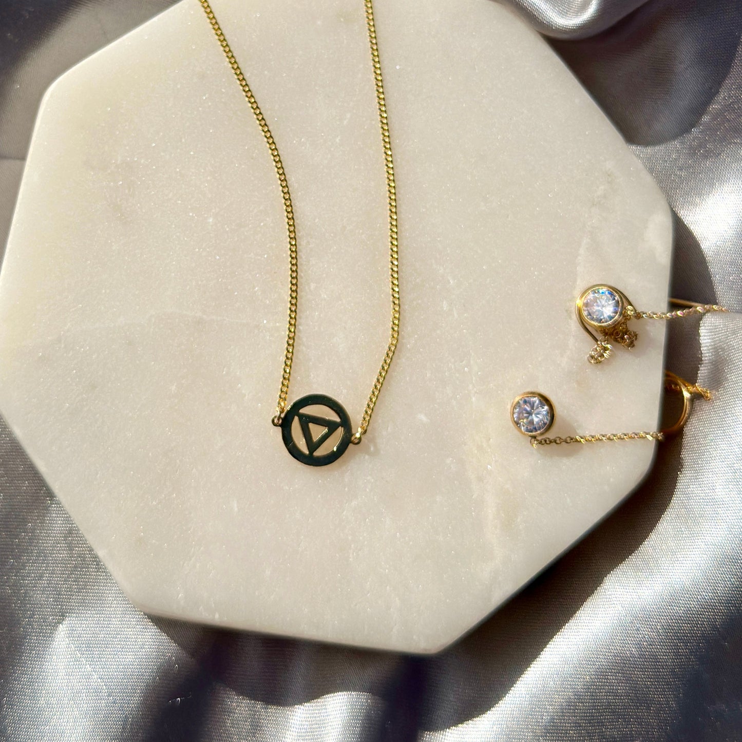 Sobriety Necklace 10k Yellow Gold