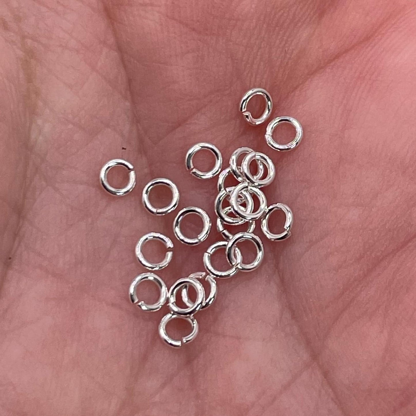 2.8mm / 24 (0.511 mm) / 10 Jump Rings Sterling Silver Click & Lock Jump Rings forEVER Permanent Jewelry Supplies