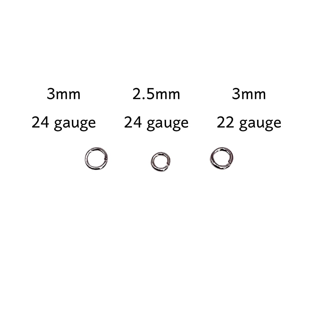 Jump ring actual sizes.