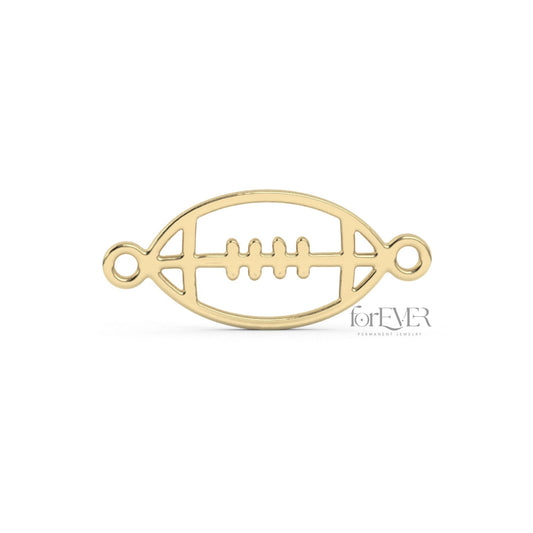 10k Solid Gold Football Connector