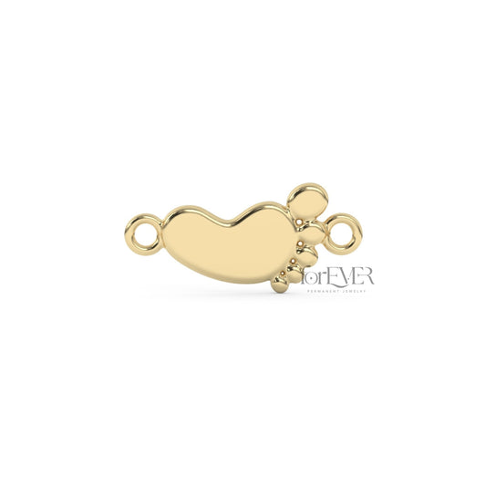 Default Title Connector 10k Solid Gold Foot Connector forEVER Permanent Jewelry Supplies