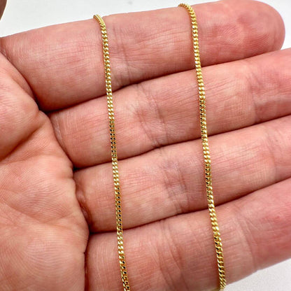 Chain 10k Solid Gold Baby Miami Cuban Chain by the Inch forEVER Permanent Jewelry Supplies