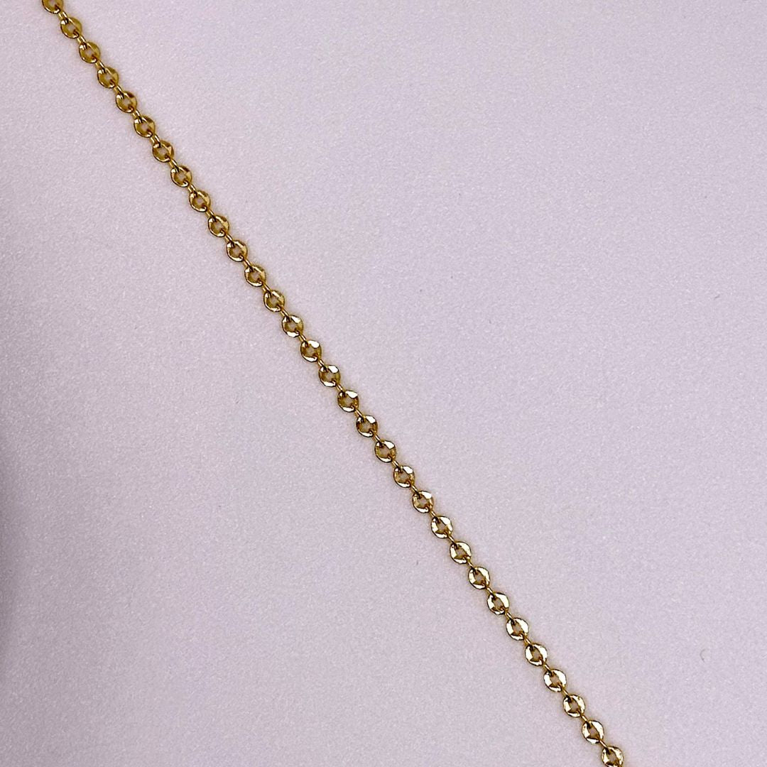 Chain 10k Solid Gold Diamond Cut Cable Chain - 2.5m BULK SAVINGS forEVER Permanent Jewelry Supplies