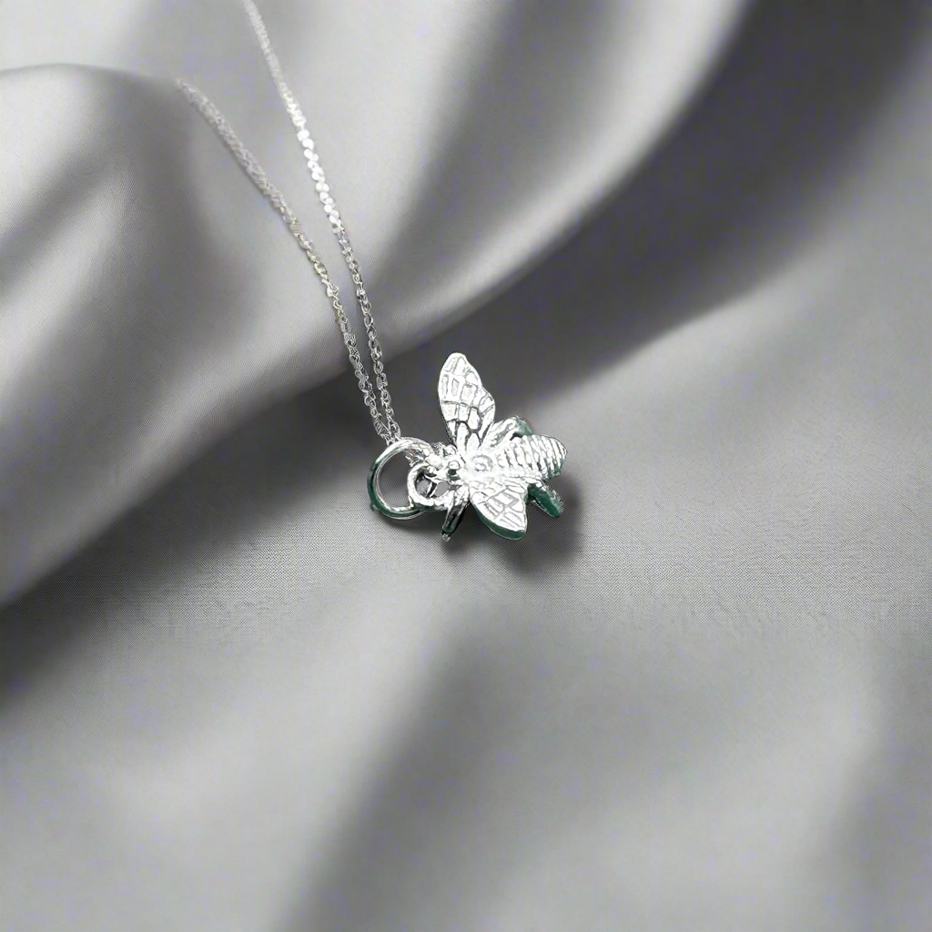 Sterling Silver Bee Pendant Charm