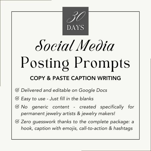 30-Day Premium Social Media Templates & Captions for Jewelry Professionals