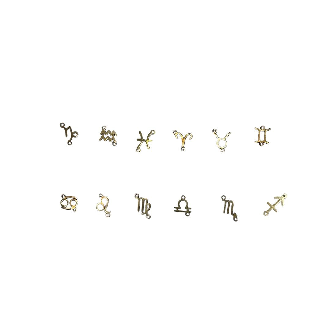 Connector 10k Solid Gold Zodiac Sign Connectors forEVER Permanent Jewelry Supplies