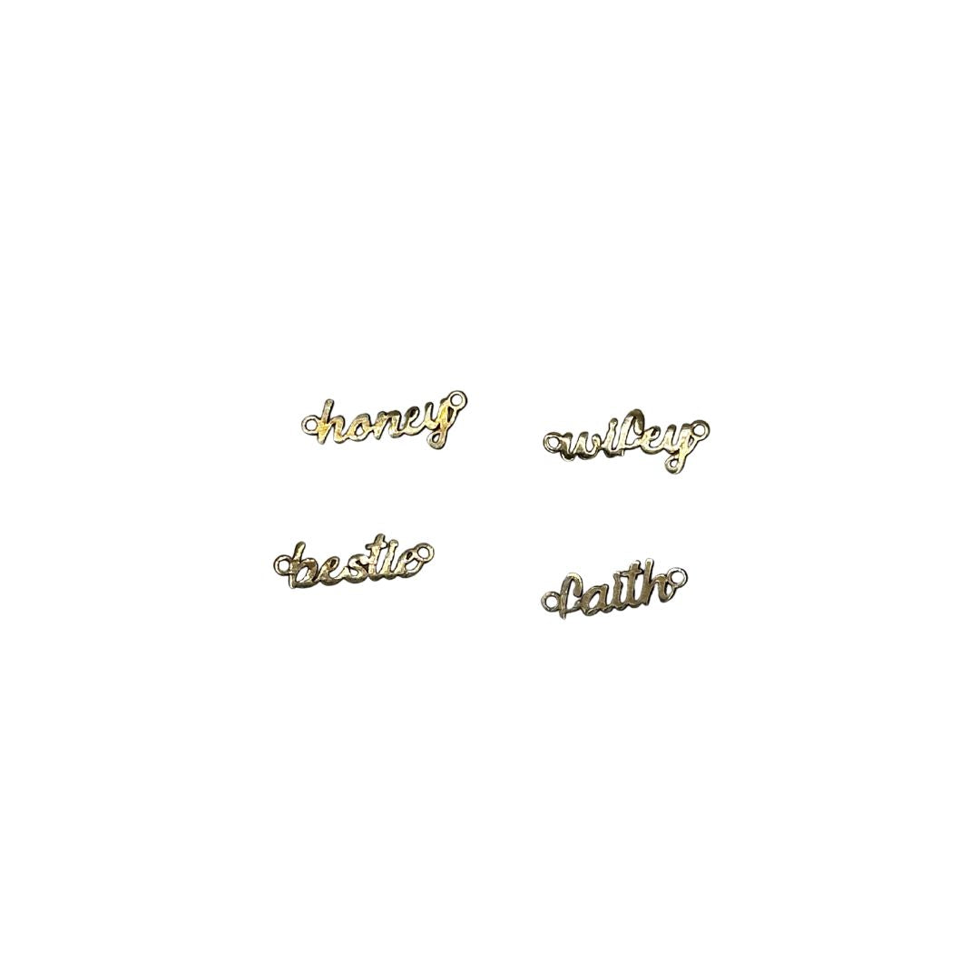 Connector 10k Solid Gold "Faith" Connector forEVER Permanent Jewelry Supplies