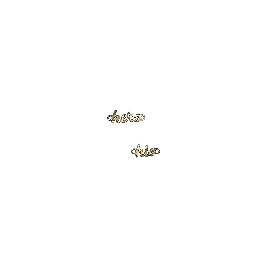 Connector 10k Solid Gold "Hers" Connector forEVER Permanent Jewelry Supplies