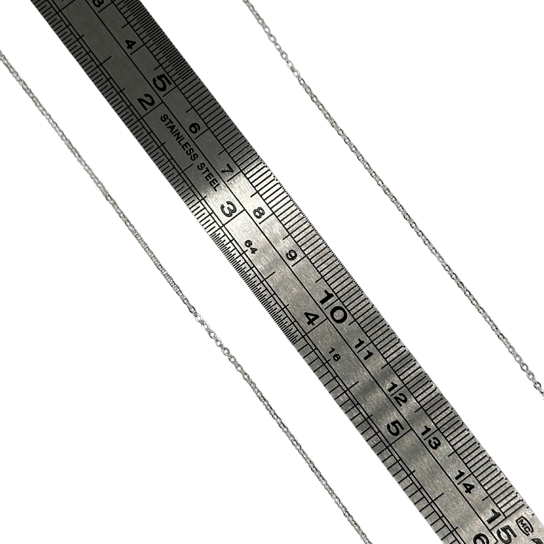 Sterling Silver Flat Cable Chain by the Meter