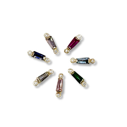 Connector Trapezoid Cut Prong Set Gemstone Connector forEVER Permanent Jewelry Supplies