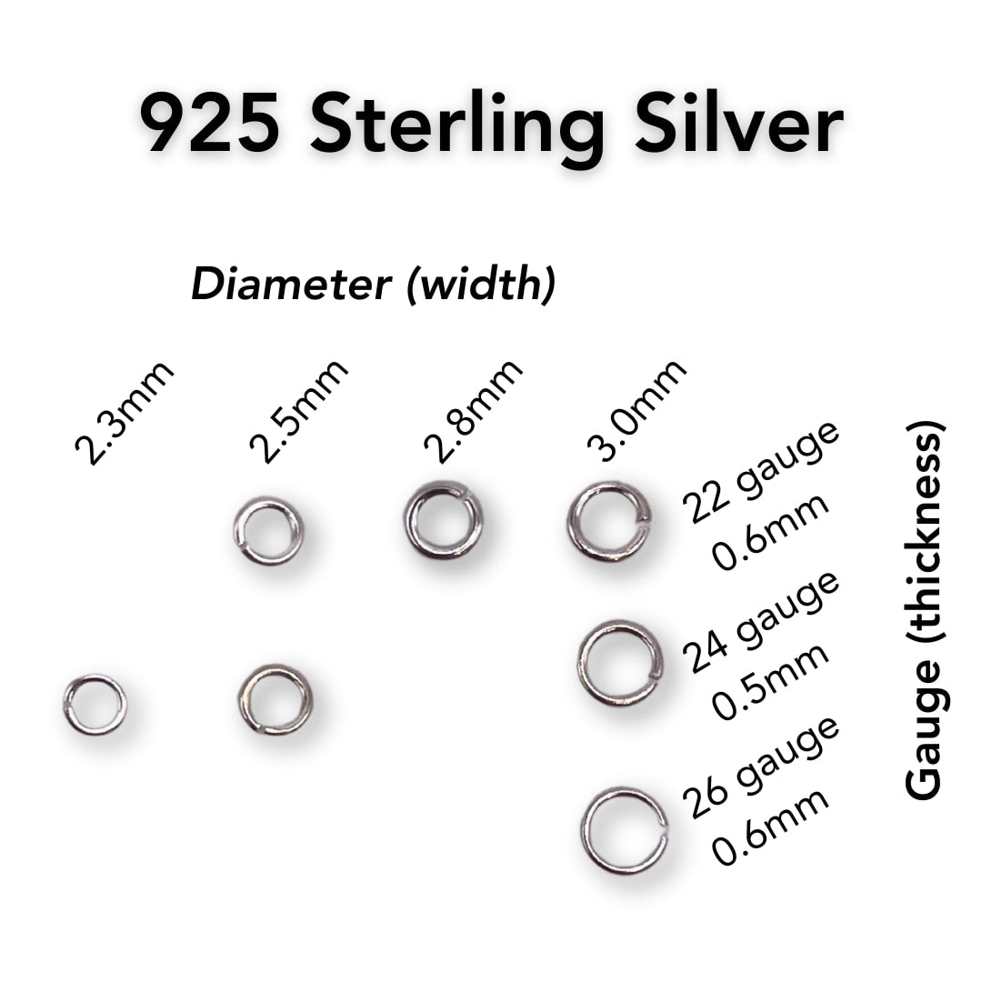Sterling Silver Open Jump Ring Jewelry Making Jewelry Supply 3 Mm