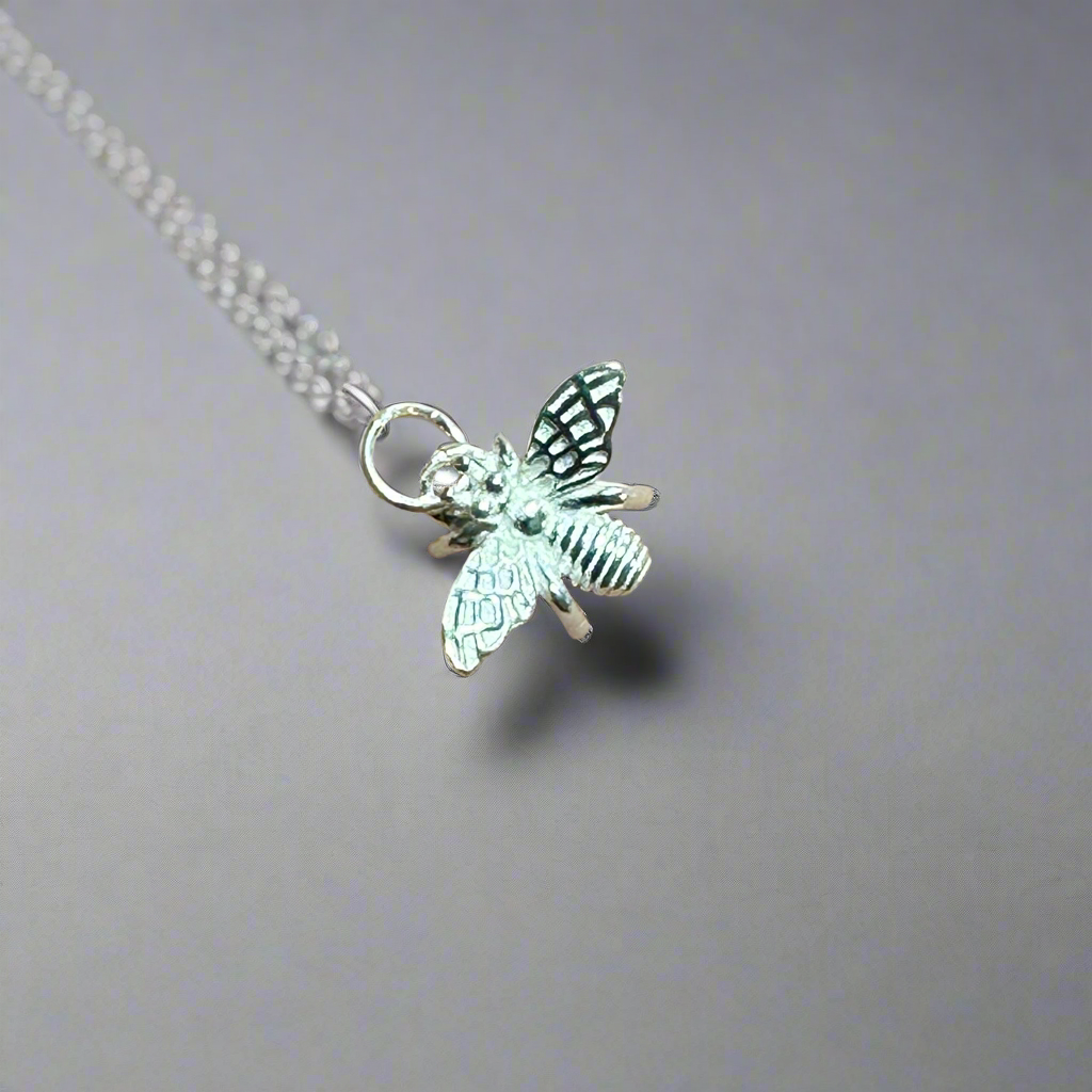 Sterling Silver Bee Pendant Charm