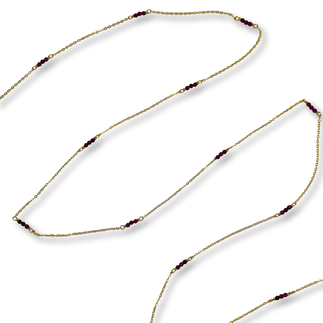 Ruby Gemstone Chain on hand