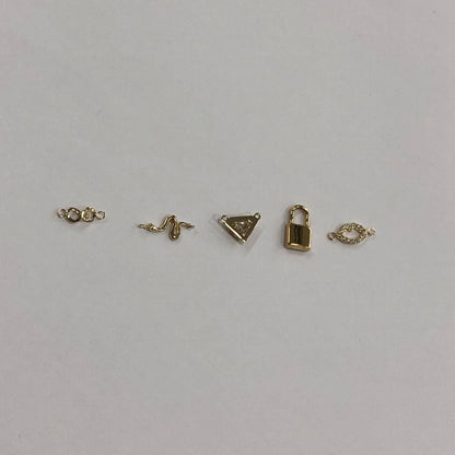 14k Gold & Gemstone Lip Connector