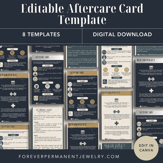 Editable Aftercare Card Template - Download