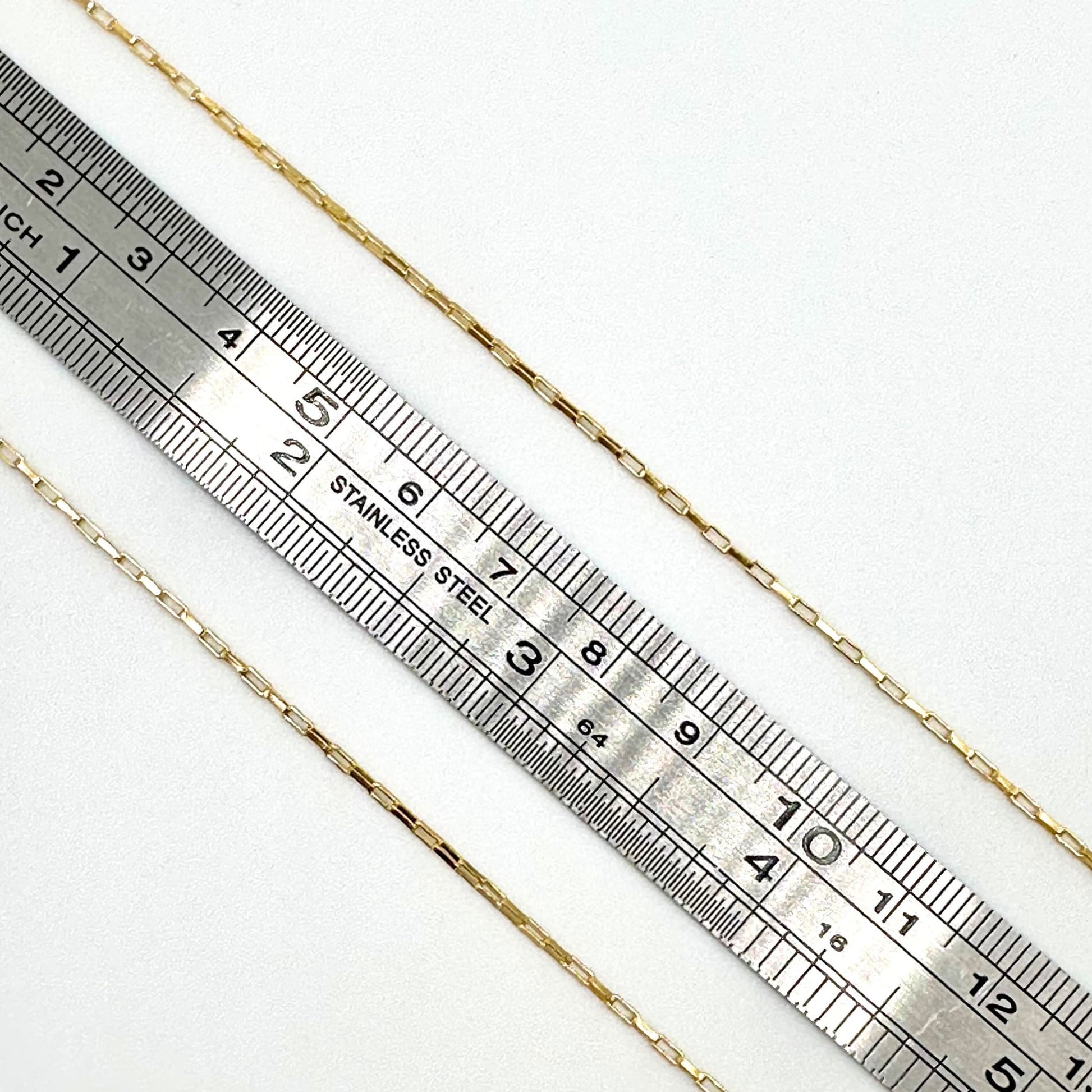 Chain 14k Gold Filled Elongated Box Chain by the Meter forEVER Permanent Jewelry Supplies