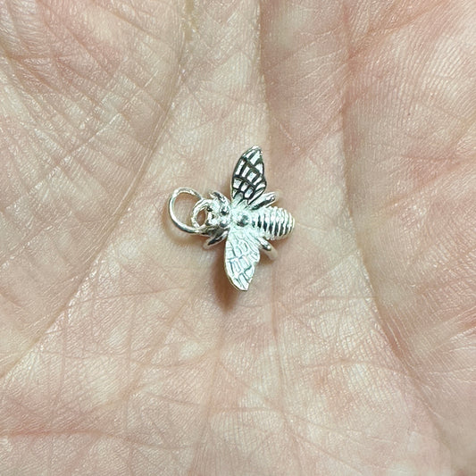 Sterling Silver Bee Pendant Charm