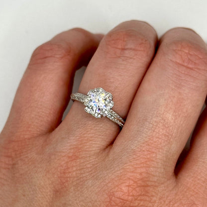 'Genevieve' Moissanite Engagement Ring