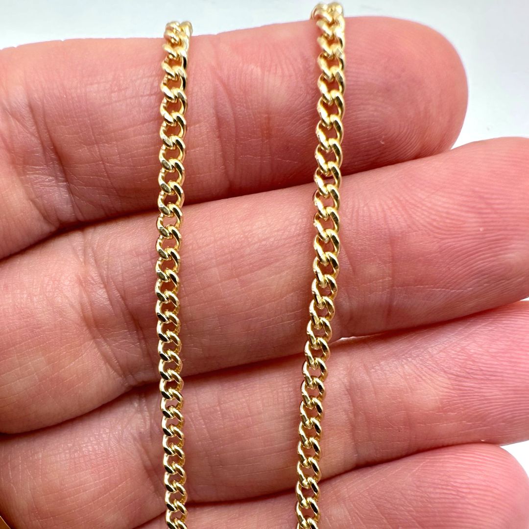 Chain 14k Gold Filled Curb Chain by the Meter forEVER Permanent Jewelry Supplies