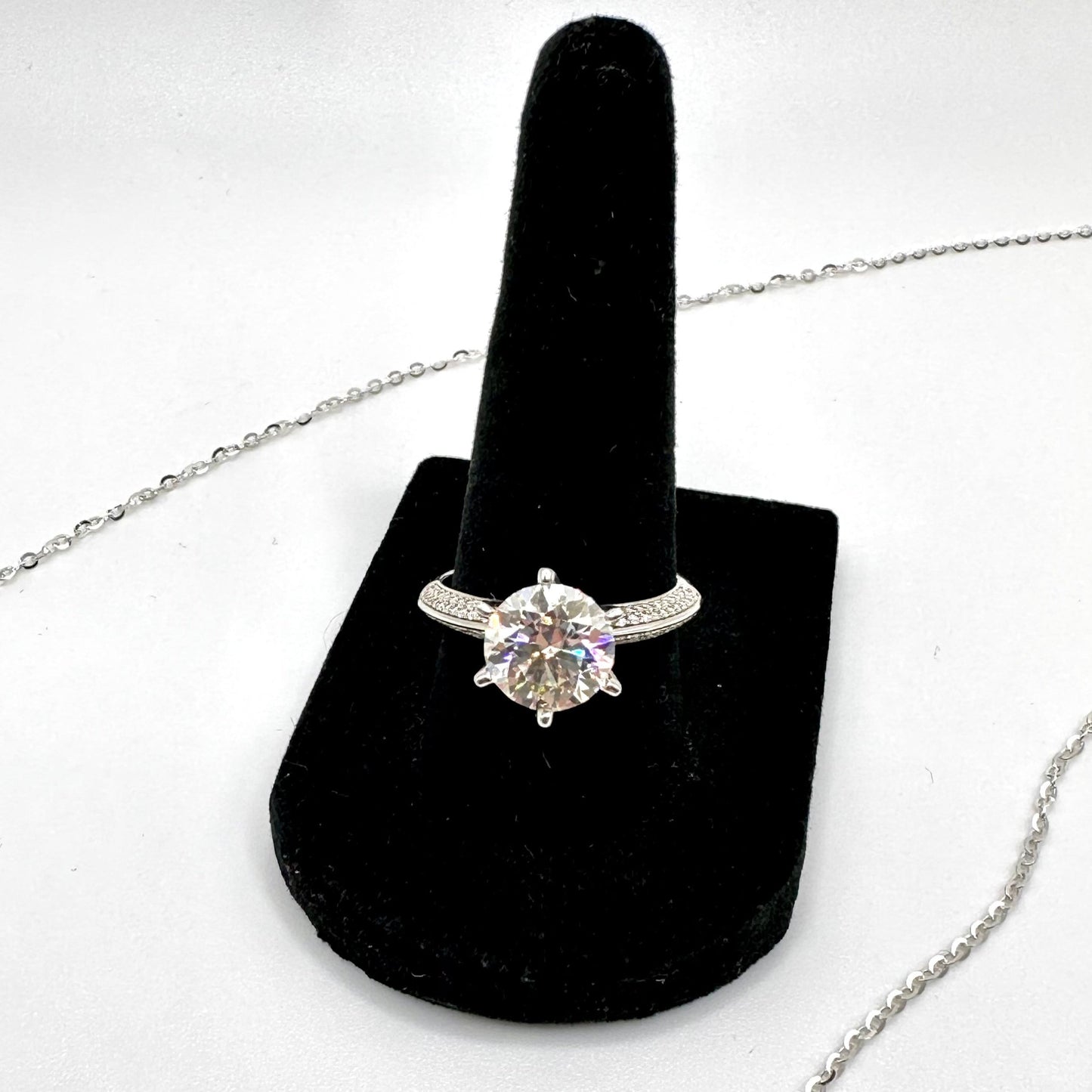 'Elizabeth' Moissanite Engagement Ring