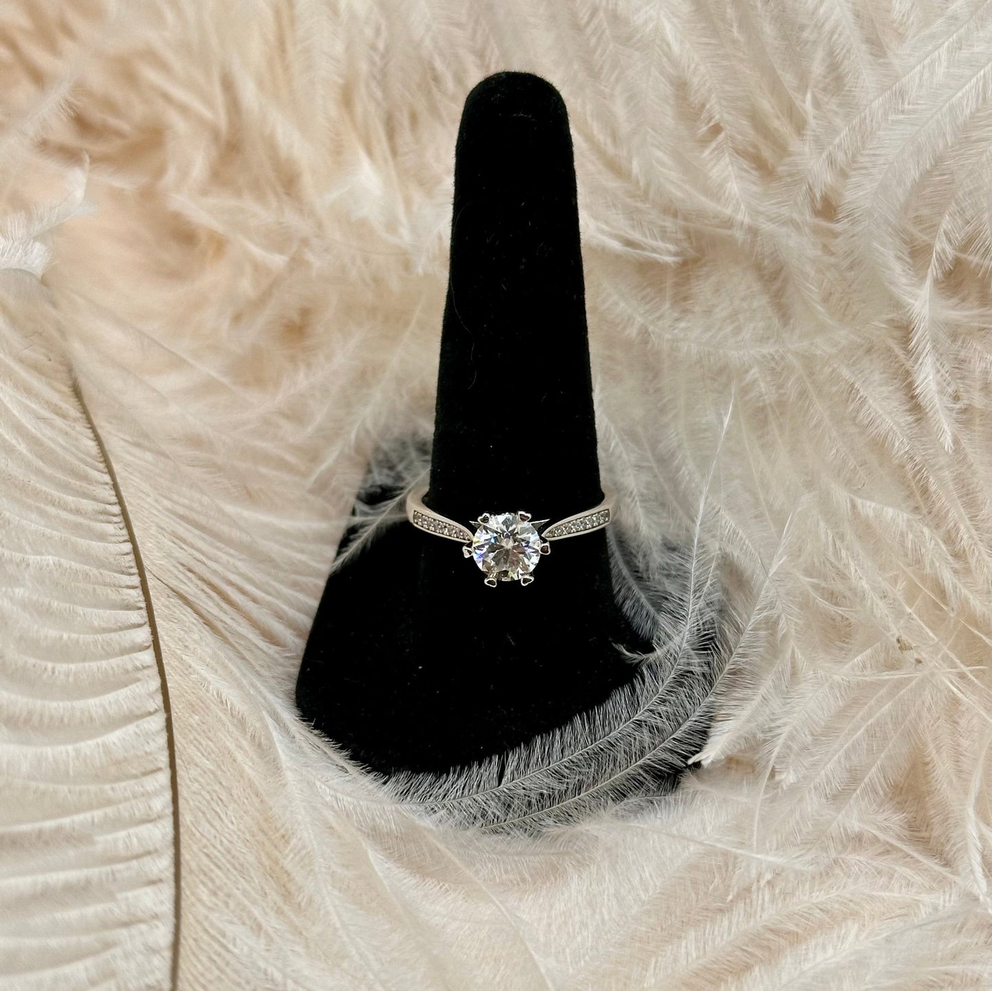 'Diana' Moissanite Engagement Ring