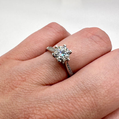 'Diana' Moissanite Engagement Ring