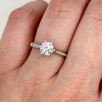 'Diana' Moissanite Engagement Ring