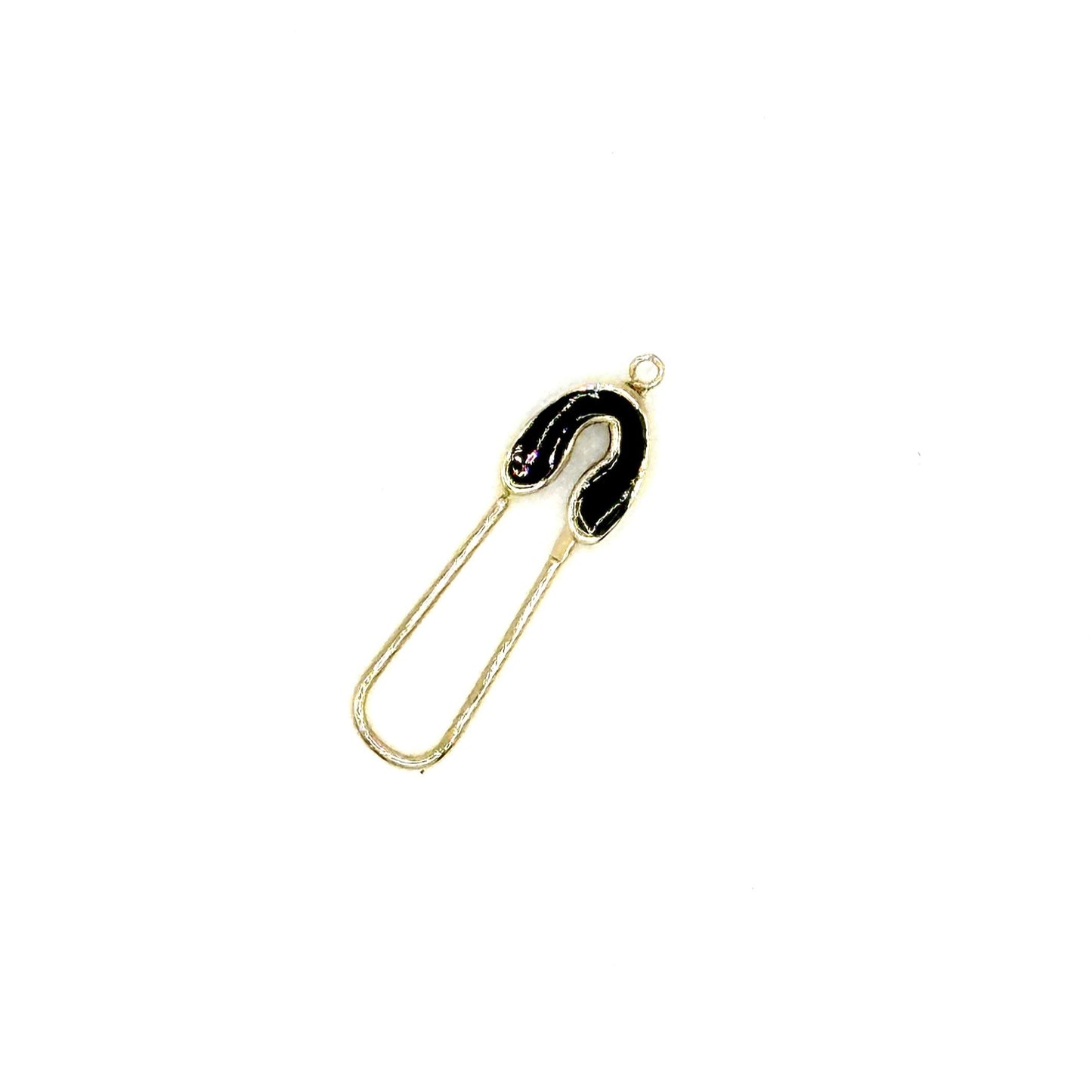 14k Gold & Enamel Paperclip Clasp