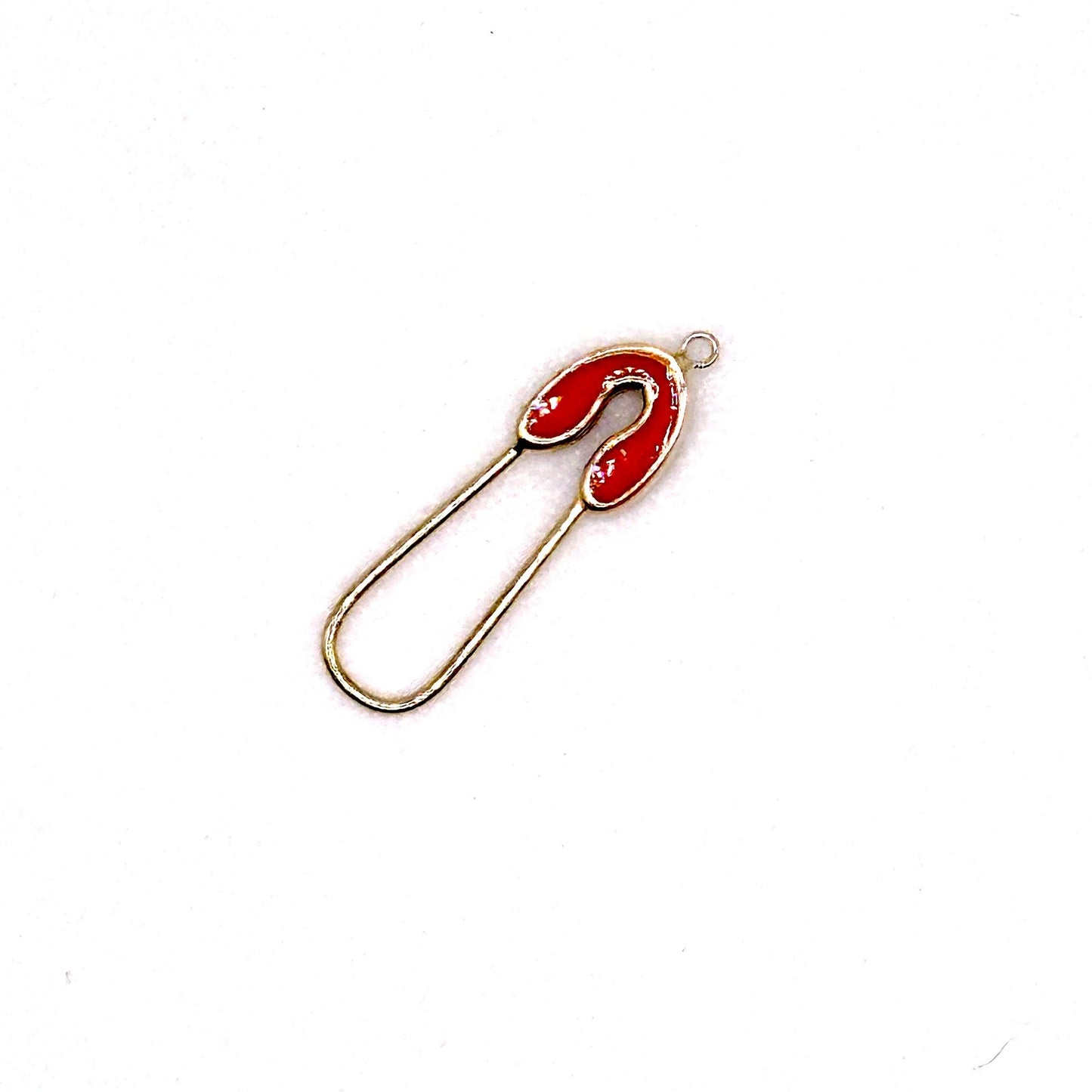 14k Gold & Enamel Paperclip Clasp