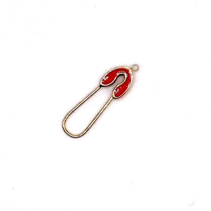 14k Gold & Enamel Paperclip Clasp