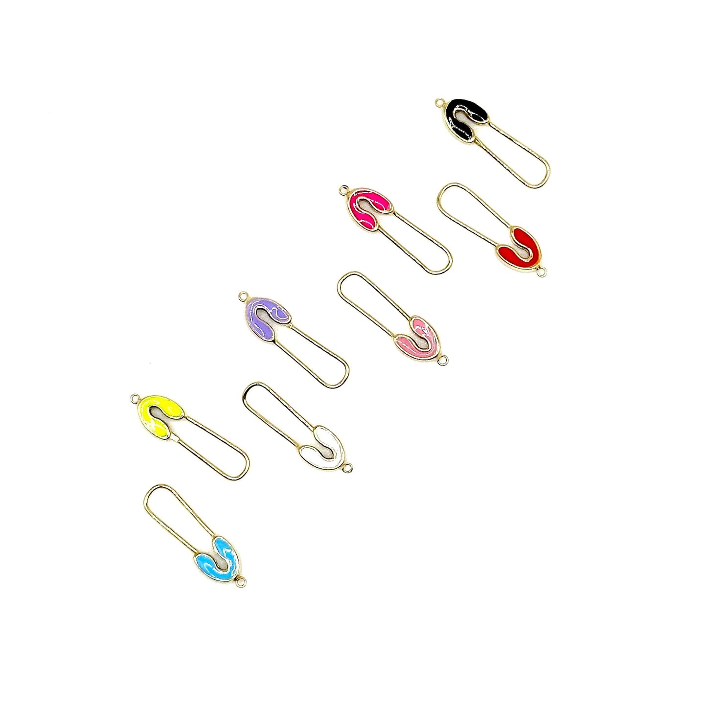 14k Gold & Enamel Paperclip Clasp