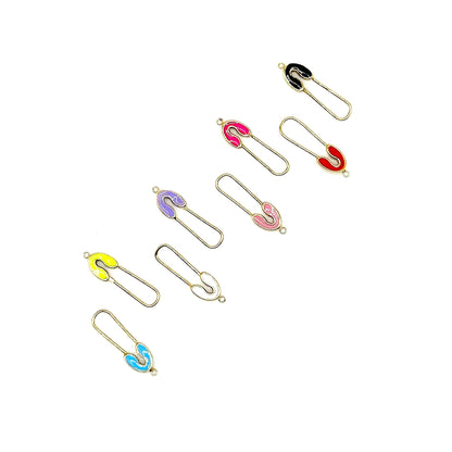 14k Gold & Enamel Paperclip Clasp