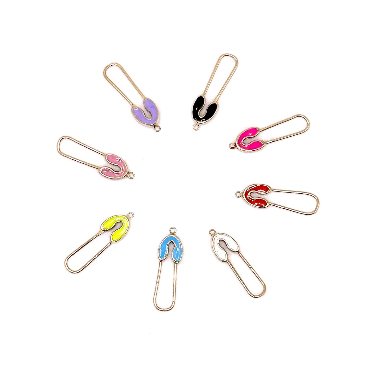 14k Gold & Enamel Paperclip Clasp