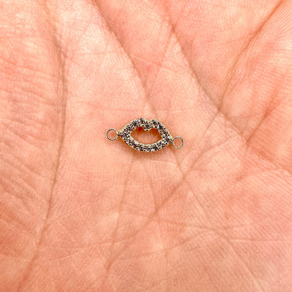 14k Gold & Gemstone Lip Connector