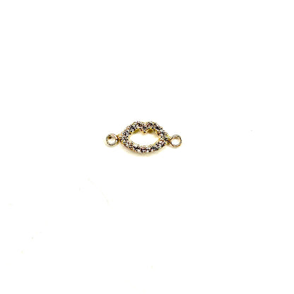 14k Gold & Gemstone Lip Connector