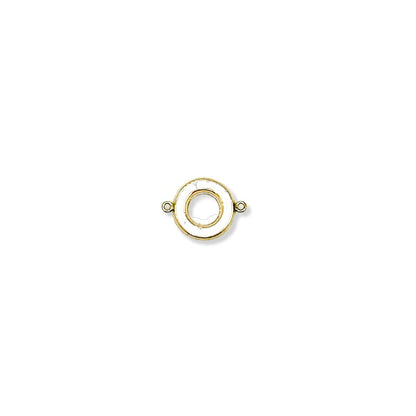 White Connector Circle with Enamel forEVER Permanent Jewelry Supplies