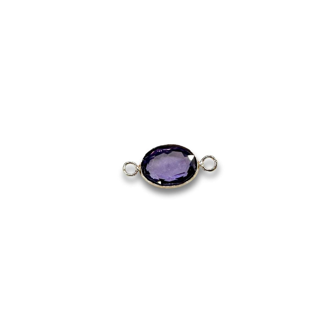 Bezel Set Oval Gemstone Connector