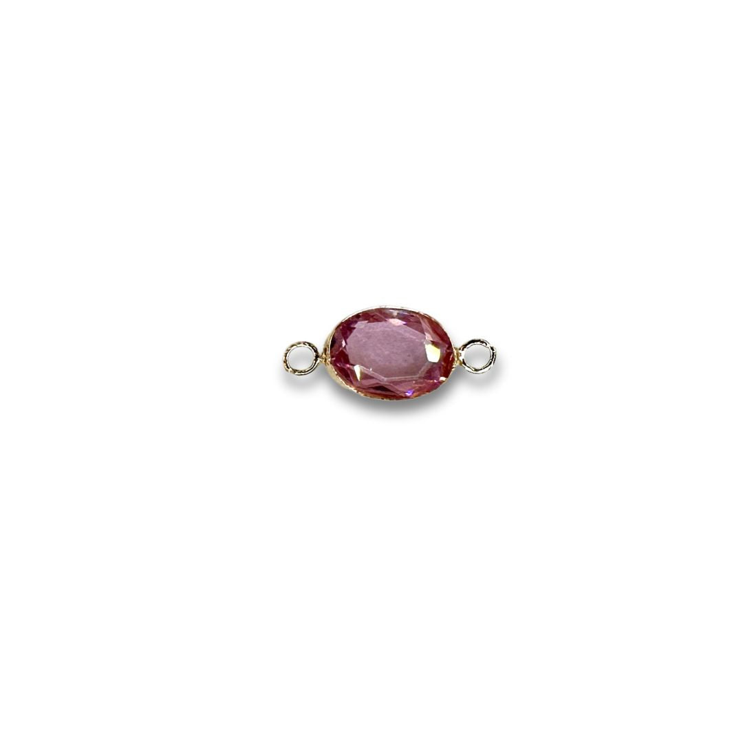 Bezel Set Oval Gemstone Connector