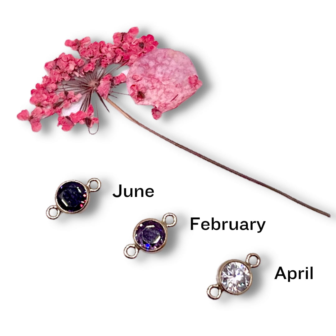 AAA Cubic Zirconia Birthstone Connector Packs