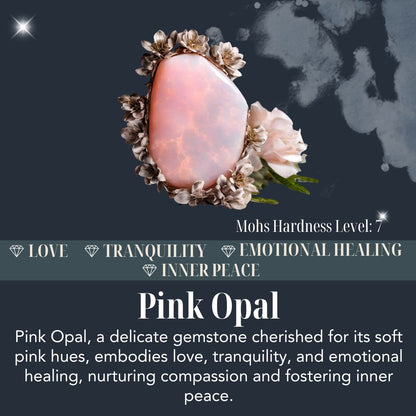 Premium Handmade Pink Opal Specialty Birthstone Connectors in 14k Gold Filled