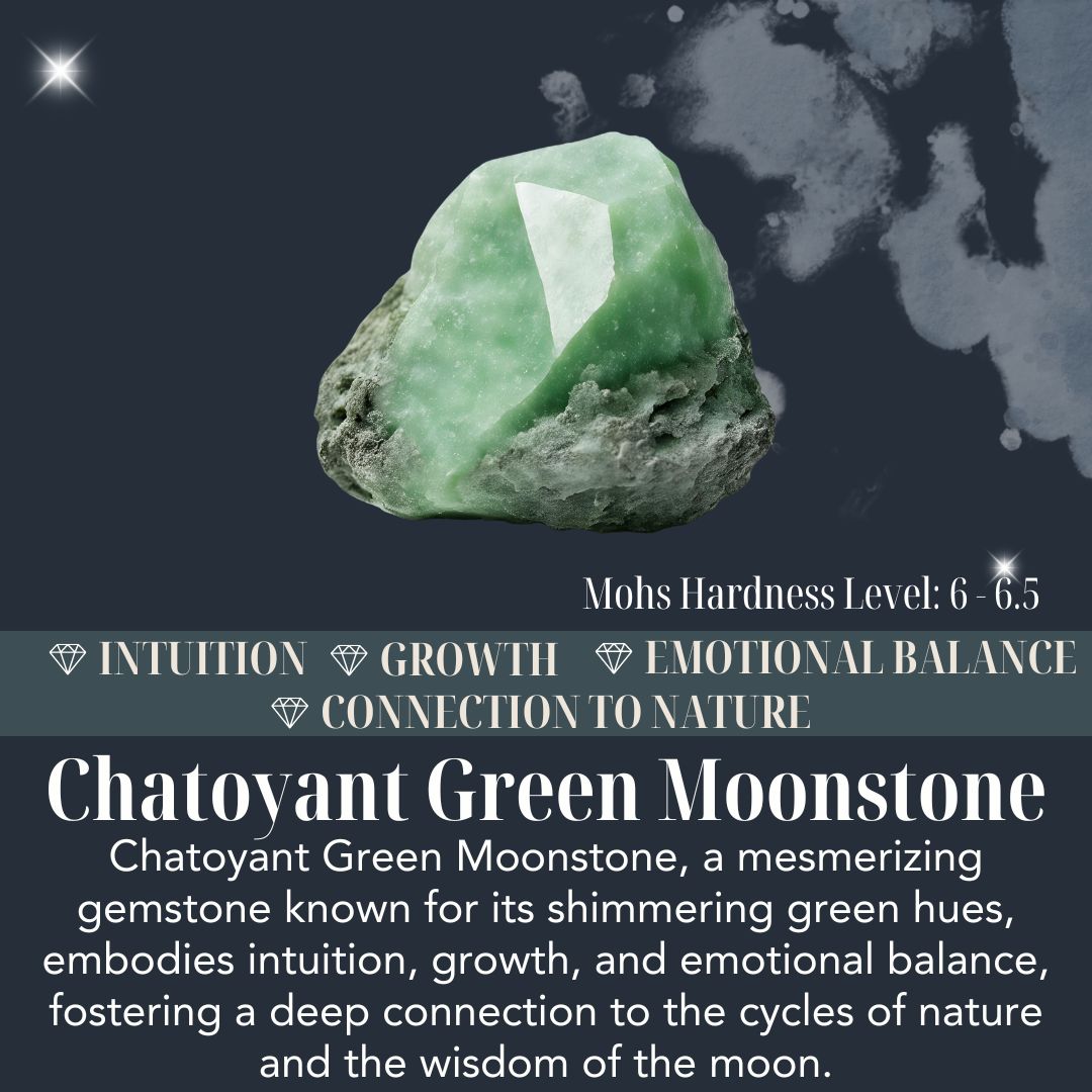 Premium Handmade Chatoyant Green Moonstone Connectors perfect for permanent jewelry creations.