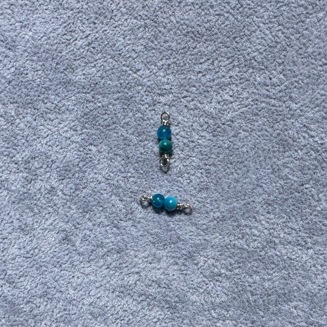 Premium Handmade Apatite Connectors, ideal for permanent jewelry creations.