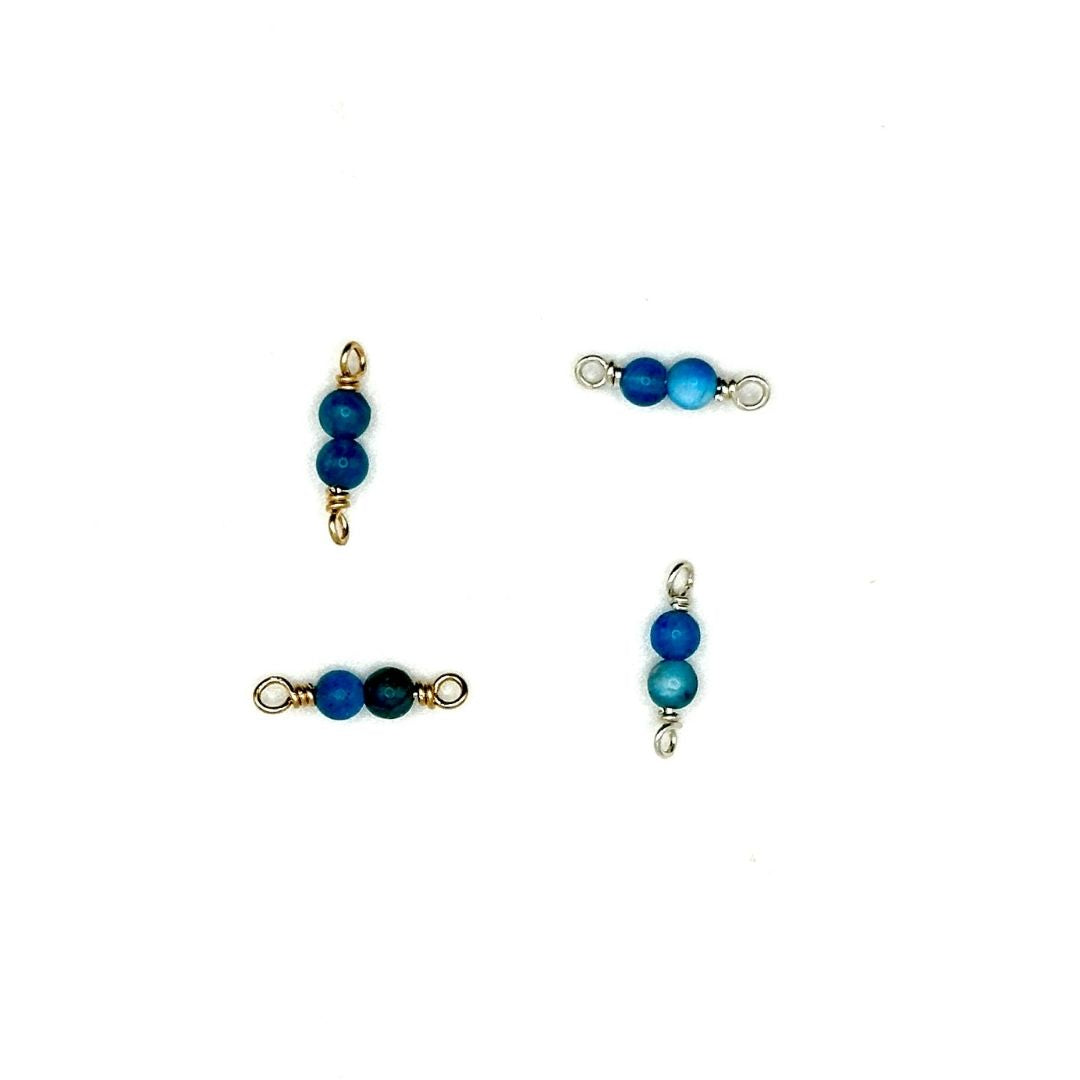 Premium Handmade Apatite Connectors, ideal for permanent jewelry creations.