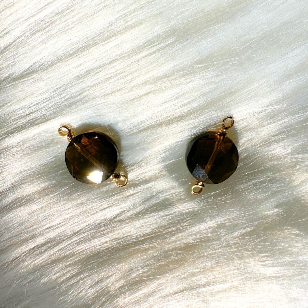 Premium Handmade Smoky Quartz Connectors: the perfect addition to your permanent jewelry offerings.