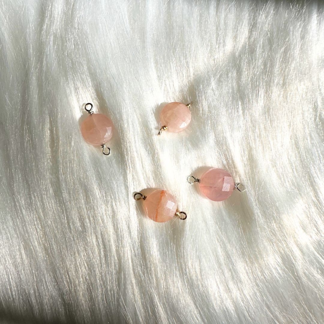 Premium Handmade Rose Quartz Connectors: the perfect addition to your permanent jewelry offerings.