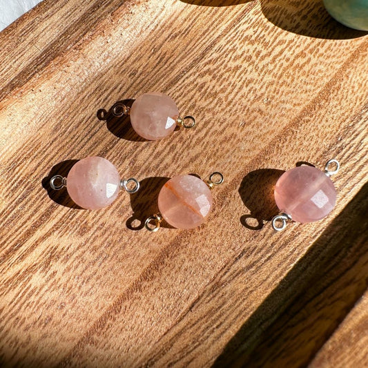 Premium Handmade Rose Quartz Connectors: the perfect addition to your permanent jewelry offerings.