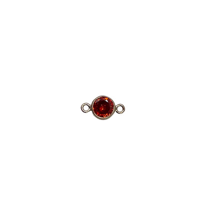 January/Garnet Connector Gold Filled 3mm AAA Cubic Zirconia Birthstone Connectors forEVER Permanent Jewelry Supplies