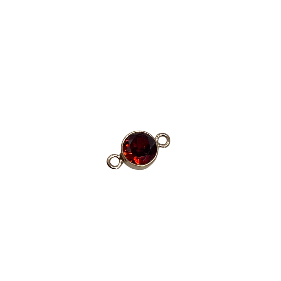 July/Ruby Connector Gold Filled 3mm AAA Cubic Zirconia Birthstone Connectors forEVER Permanent Jewelry Supplies