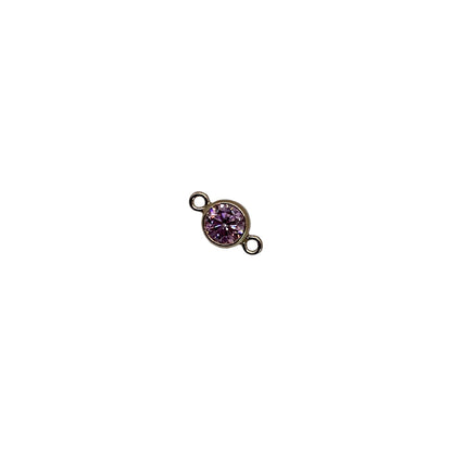 October/Tourmaline Connector Gold Filled 3mm AAA Cubic Zirconia Birthstone Connectors forEVER Permanent Jewelry Supplies